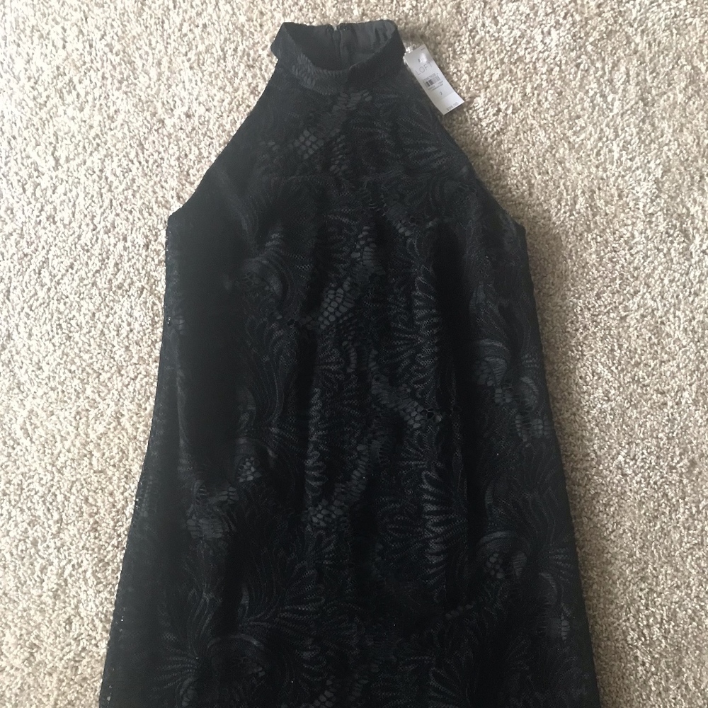 Black velvet cocktail dress